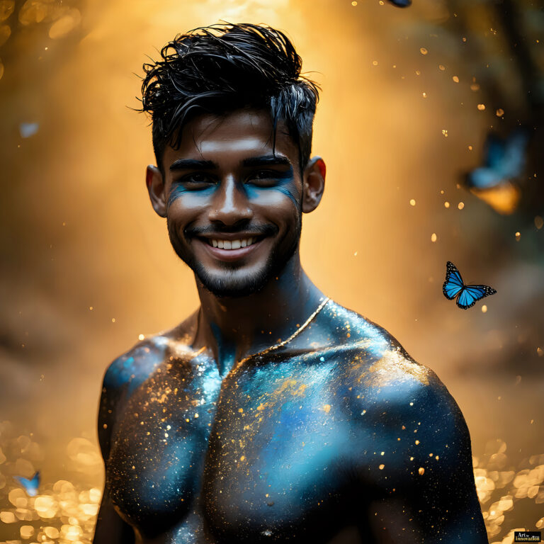 Men Enveloped by Color – AI Abstract Art