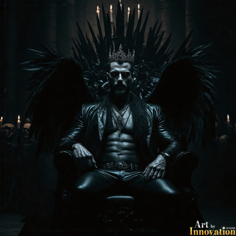 Vampires on Ornate Throne – AI Art