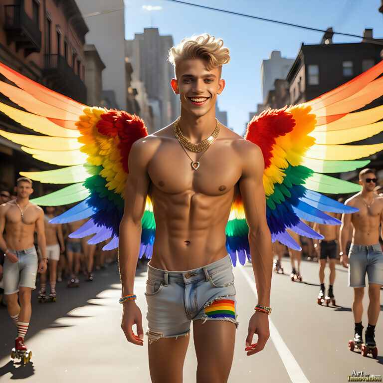 Wings of Pride – AI LGBTQ Fantasy Art